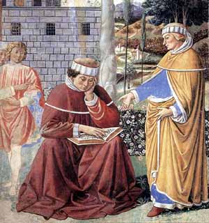  Sant'Agostino e Alipio: la scena del Tolle lege dipinta da Benozzo Gozzoli