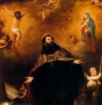  Sant'Agostino fra il sangue di Cristo e il latte della Vergine, opera di Murillo conservata al Museo del Prado a Madrid 