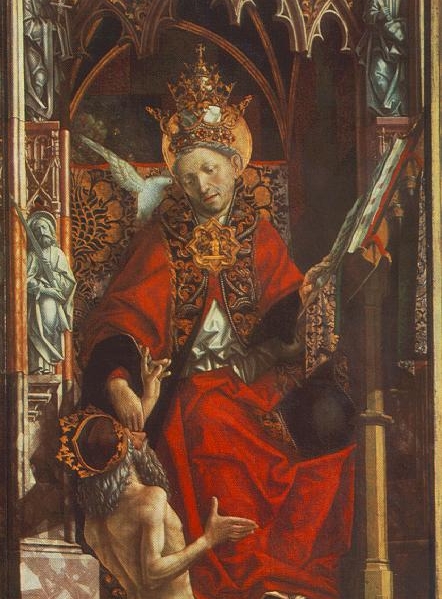  sant'Ambrogio in un dipinto di Michael Pacher