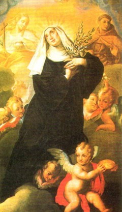 Dipinto di Luigi Pellegrini detto lo Scaramuccia o il Perugino nella chiesa Parrocchiale di Binasco: Altare della Beata Veronica