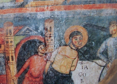  Il martirio di san Giacomo: affresco romanico nella chiesa di sant'Orso ad Aosta 