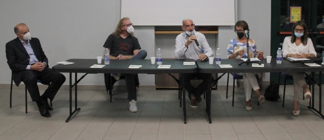 Il tavolo dei relatori: da sinistra Sala, Alzati, Beretta, Drigo e Marabese