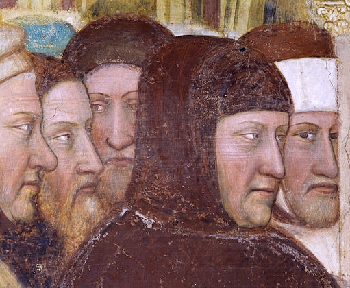 Immagine di Petrarca in un ritratto di Altichiero del 1376 a Padova
