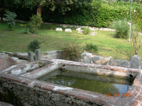St. Augustine's Fountain in the Park of st. Augustine in Cassago
