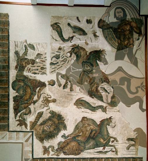 Mosaico con scene marine (parzialmente reinterpretato)