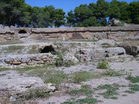 L'area centrale della cavea dell'anfiteatro