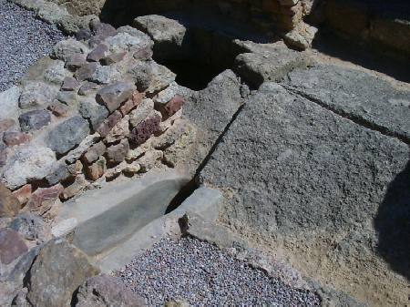 Particolare di una canalizzazione delle acque