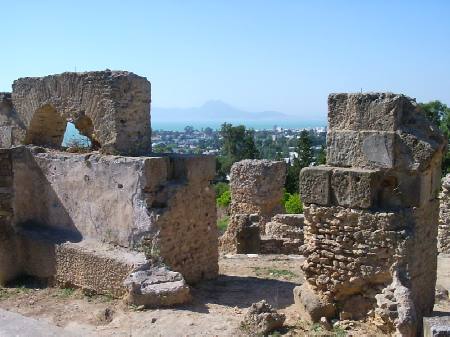Il golfo di Cartagine dai ruderi dell'antica Cartagine