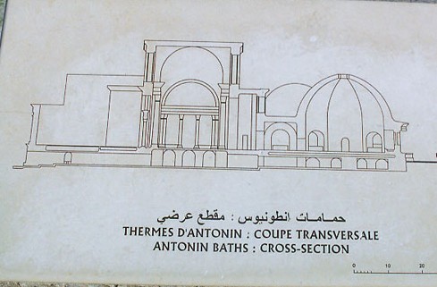 Alzato delle terme di Antonino che furono costruite verso la metà del II secolo