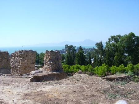 Ruderi dell'antica Cartagine sulla collina di Birsa