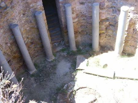 La camera della chiesa ipogea vista dall'alto