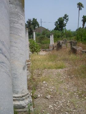 Basilica Donatista: il colonnato di una delle cinque navate