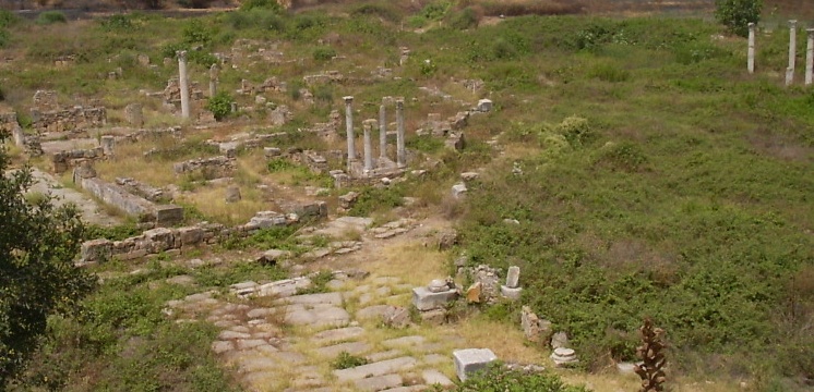 Visione d'insieme dell'area del battistero nell'insula cristiana