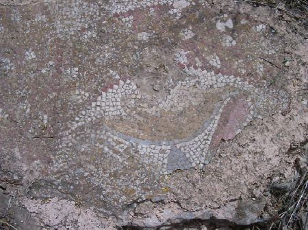 Frammento di mosaico del pavimento prossimo al battistero