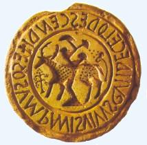 stampo per pane eucaristico con figura di cervo del IV sec. (Museo del Bardo)