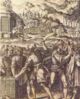 I martiri d'Africa. Incisione tratta dal Triomphe des Martyrs (1766) Biblioteca nazionale di Parigi