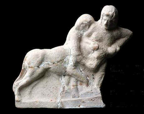 Statuetta dove sono rappresentati i due gemelli Anfione e Zeto