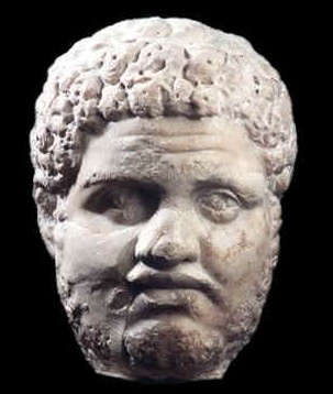 Testa di Caracalla, figlio di Settimio Severo e di Domna Julia