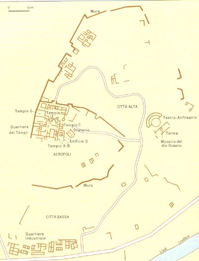 Mappa della citt romana di Lixus