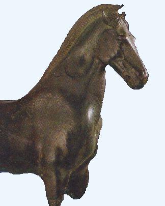Efebo coronato di edera: statua in bronzo