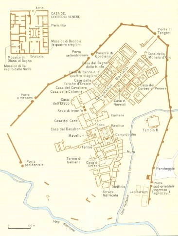 Mappa della città romana di Volubilis