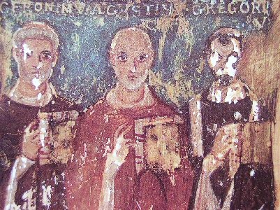 Agostino nel Dittico di Boezio (metà VII sec.) al Museo di Arte Cristiana di Brescia