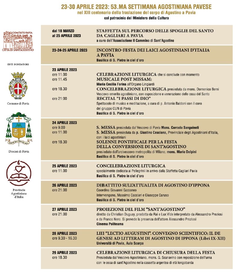Eventi di aprile delle Celebrazioni del XIII centenario della traslazione