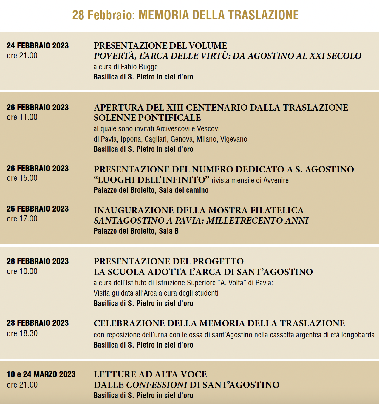 Celebrazioni del XIII centenario della traslazione