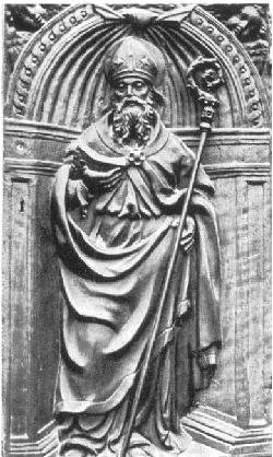 Sant'Agostino in una antina d'altare in casa Parrocchiale a Cassago
