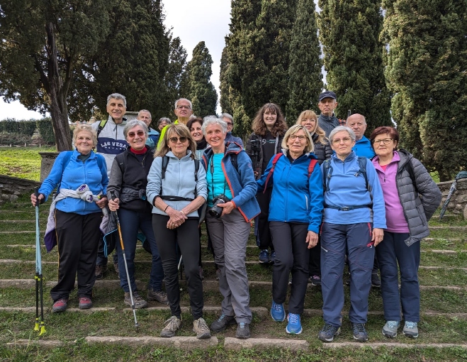 Il gruppo di Verano fra i primi partecipanti al Cammino del Bocciolo della Rosa