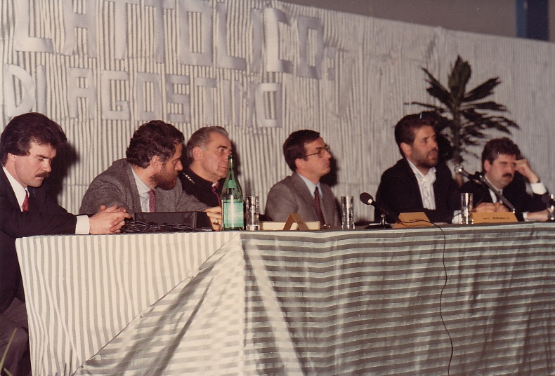 Il palco con i relatori che hanno partecipato all'incontro