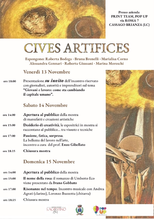 La locandina degli incontri in programma
