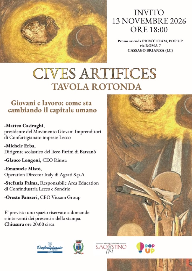 La locandina dell'incontro in programma