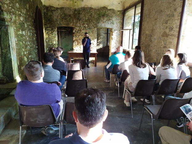 Prolusione su sant'Agostino nella sala del Pellegrino