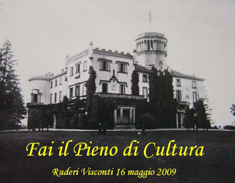Depliant dello spettacolo per la manifestazione Fai il Pieno di Cultura ai Ruderi Visconti a Cassago