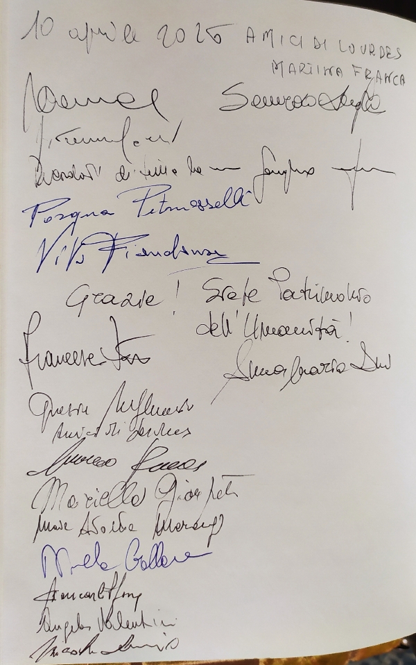 Firme dei visitatori da Martina Franca