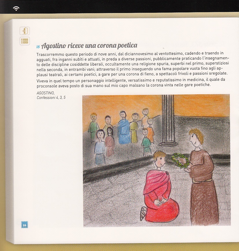 Agostino riceve una corona poetica