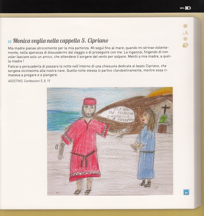 Monica veglia nella cappella di san Cipriano
