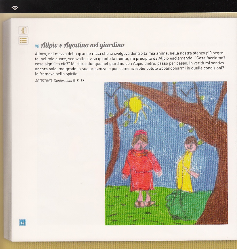 Alipio e Agostino nel giardino
