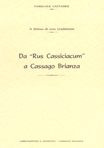La copertina del volume di Pasquale Cattaneo