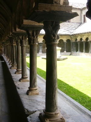 Il chiostro di sant'Orso ad Aosta dove viveva una comunità di regola agostiniana