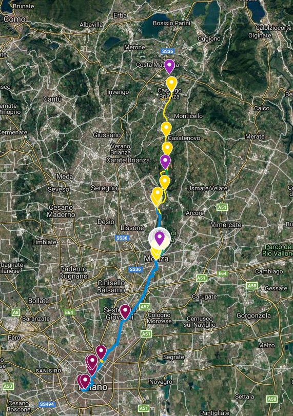 Il percorso della Camminata del 31 agosto -1 settembre