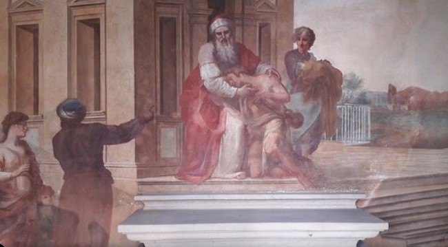 Dipinto all'interno del santuario di Ornago