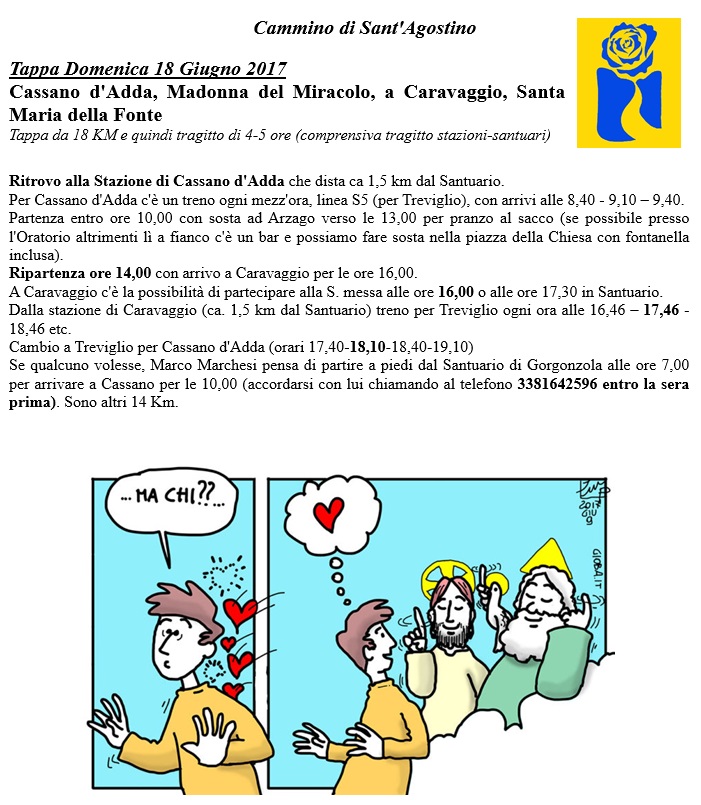 La locandina della tappa del 18 giugno 2017 da Cassano d'Adda a Caravaggio