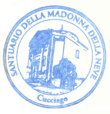 Timbro apposto al Santuario della Madonna della Neve a Cucciago