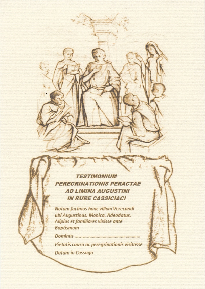 Testimonium Peregrinationis del Cammino di sant'Agostino