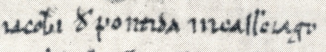 Particolare del toponimo di Cassago dalla pergamena 4487 del XII sec.