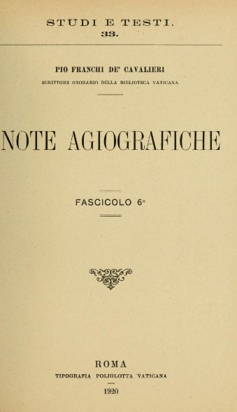 Il frontespizio del volume