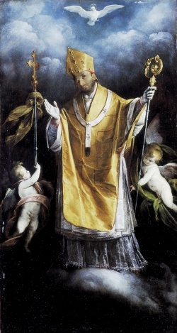 san Carlo in un'opera del cerano del primo Seicento