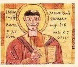 Paolo Diacono in una miniatura del sec. XI della Biblioteca Laurenziana di Firenze